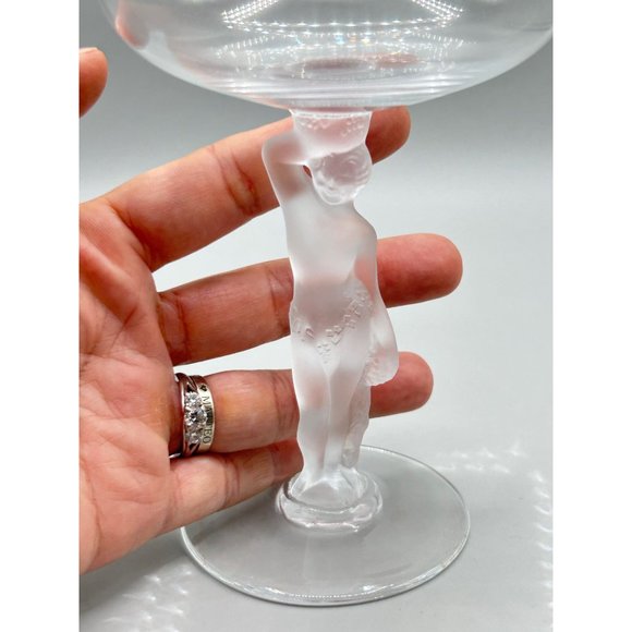 Vintage Bacchus Frosted Champagne Sherbet Glass By France 1 Pc Replacement Glass - Picture 8 of 11